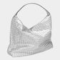 Madeline Love Silver Shiny Faux Leather Braided Shoulder Shopper Bag - Bags & Wallets - desc