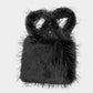 Madeline Love Black Furry Faux Fur Tote Bag - Bags & Wallets - desc