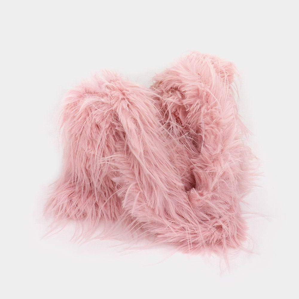 Madeline Love Pink Furry Faux Fur Tote Bag - Bags & Wallets - extra