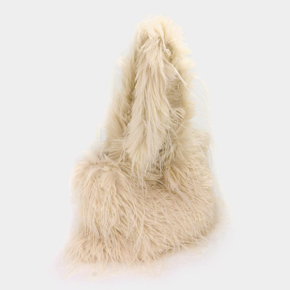Madeline Love Black, Multi Furry Faux Fur Tote Bag - Bags & Wallets - extra