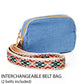 Madeline Love Denim Interchangeable Strap Denim Sling Bag / Fanny Pack / Belt Bag - Bags & Wallets - desc