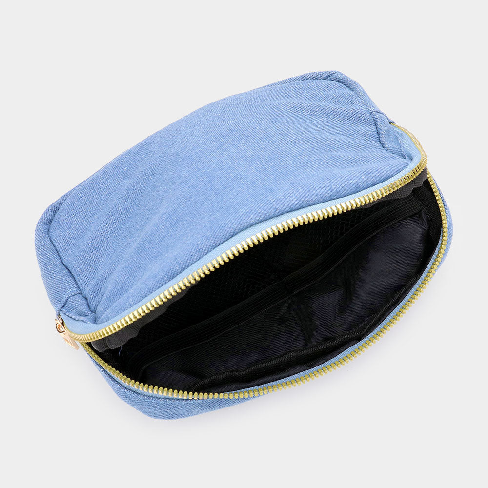 Madeline Love L.Denim Interchangeable Strap Denim Sling Bag / Fanny Pack / Belt Bag - Bags & Wallets - extra