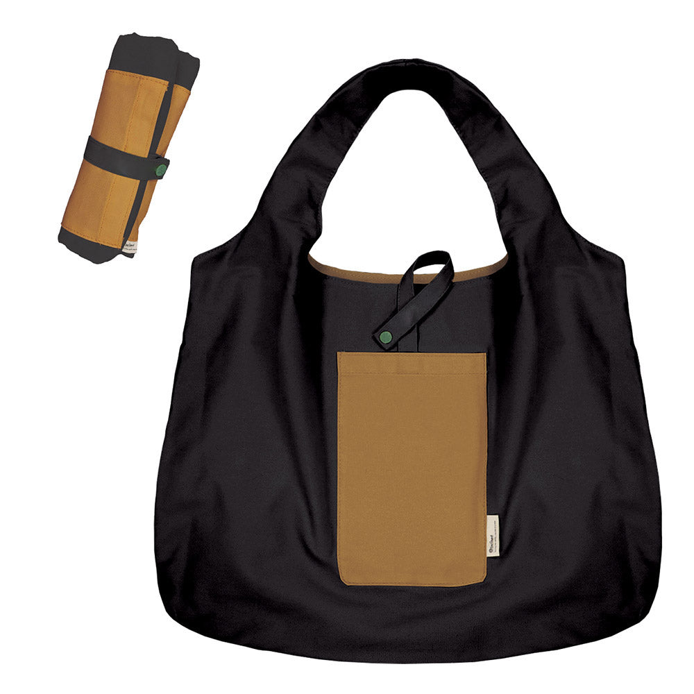 Madeline Love Black Foldable Two Tone Big Tote Bag - Bags & Wallets - desc