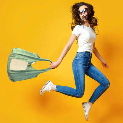 Madeline Love Turquoise Foldable Two Tone Big Tote Bag - Bags & Wallets