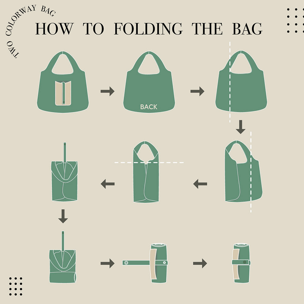 Madeline Love Turquoise Foldable Two Tone Big Tote Bag - Bags & Wallets - extra