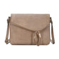 Madeline Love Beige Faux Leather Envelope Crossbody Bag - Bags & Wallets - desc