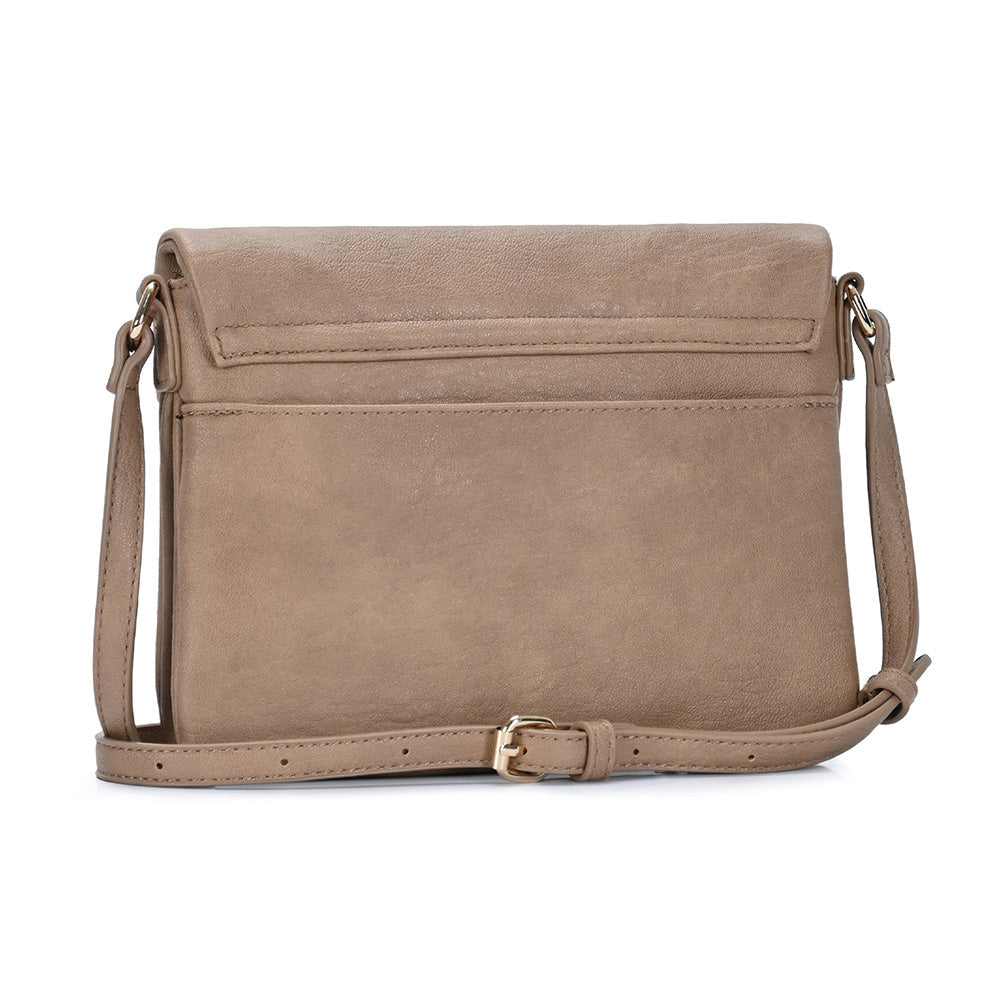 Madeline Love Beige Faux Leather Envelope Crossbody Bag - Bags & Wallets - extra