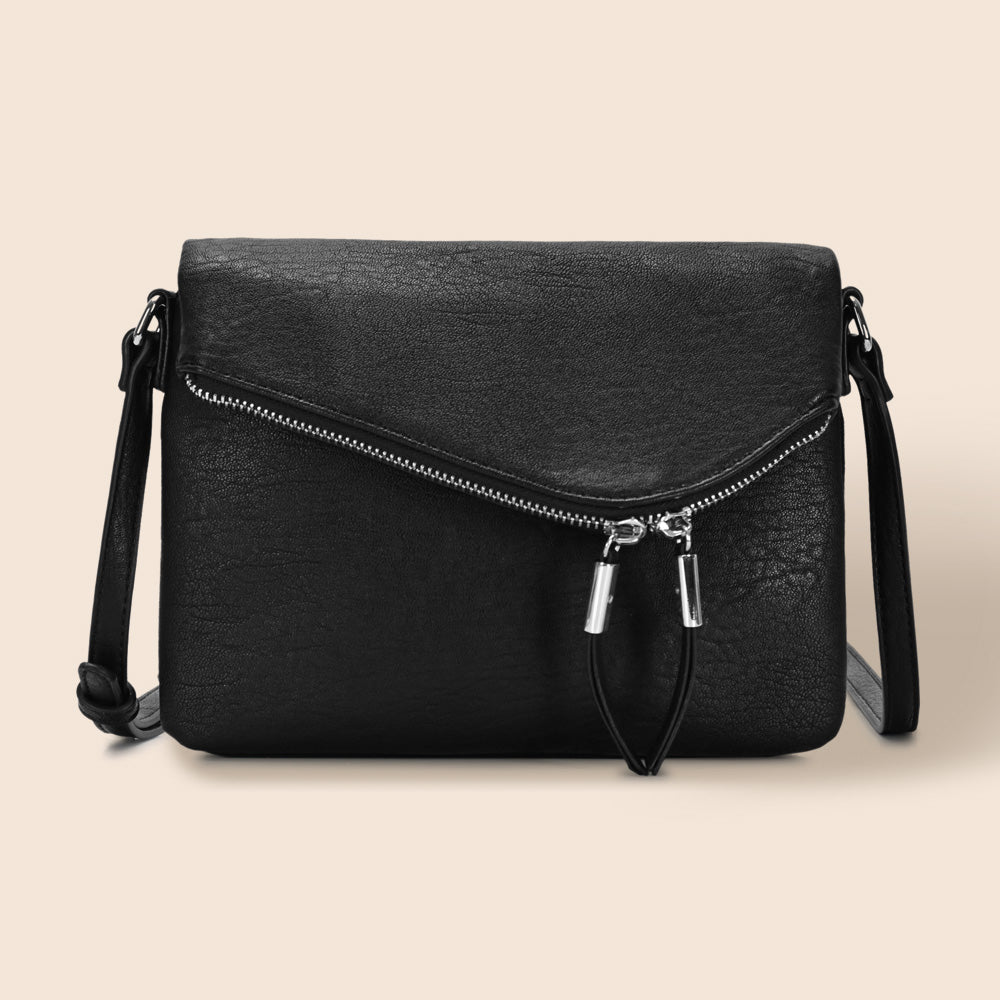Madeline Love Black Faux Leather Envelope Crossbody Bag - Bags & Wallets
