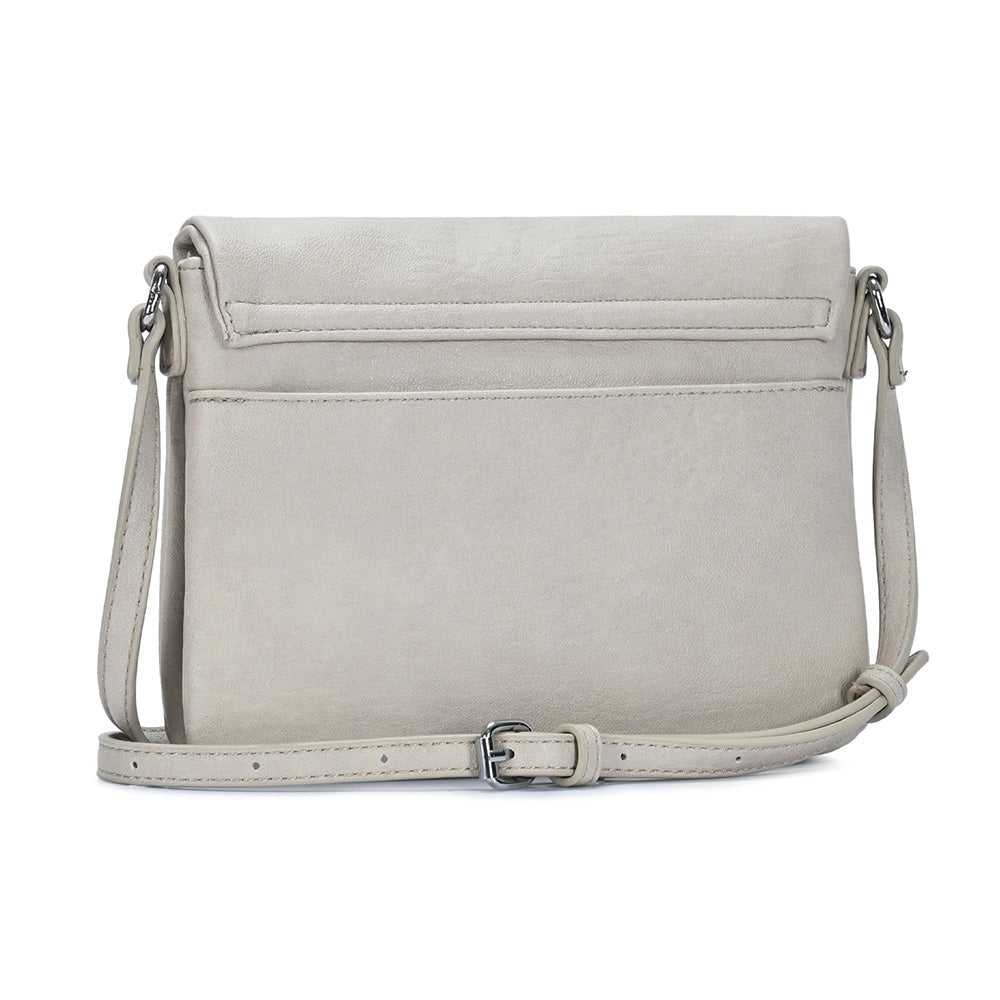 Madeline Love Gray Faux Leather Envelope Crossbody Bag - Bags & Wallets - extra