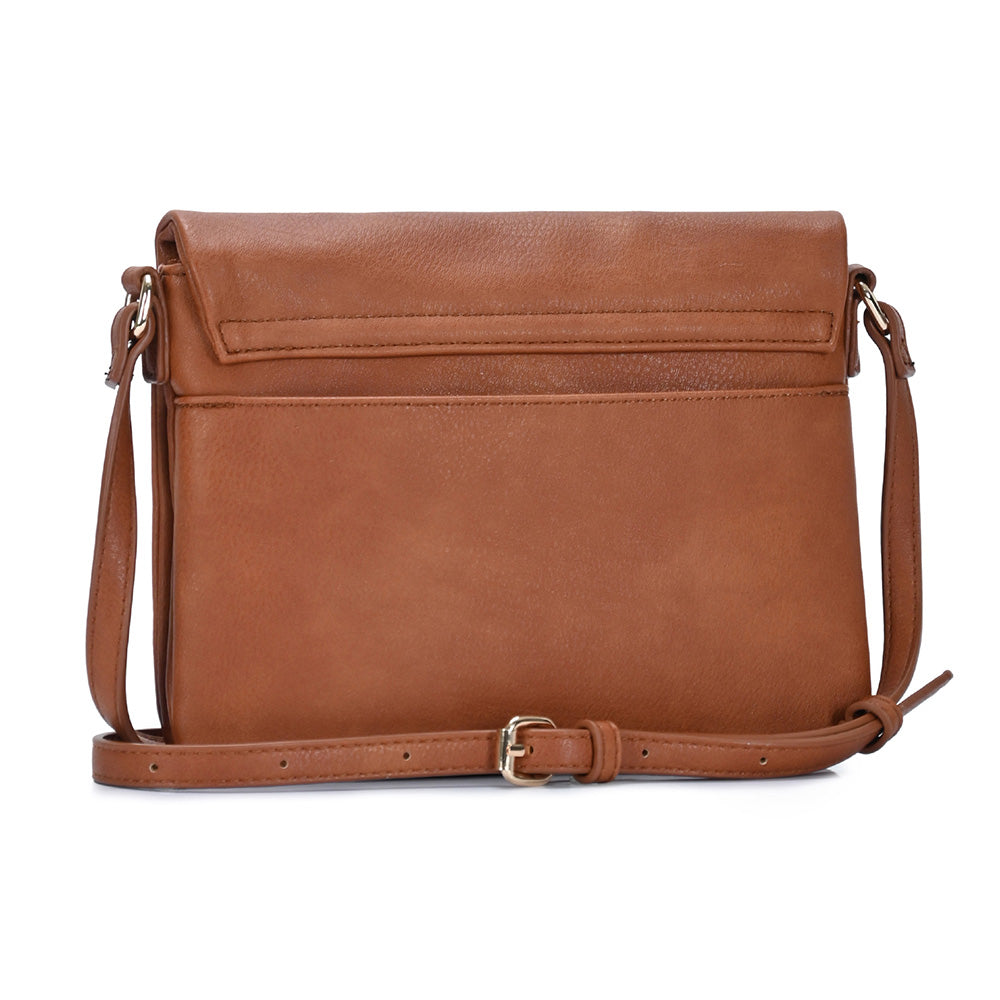 Madeline Love Tan Faux Leather Envelope Crossbody Bag - Bags & Wallets - extra