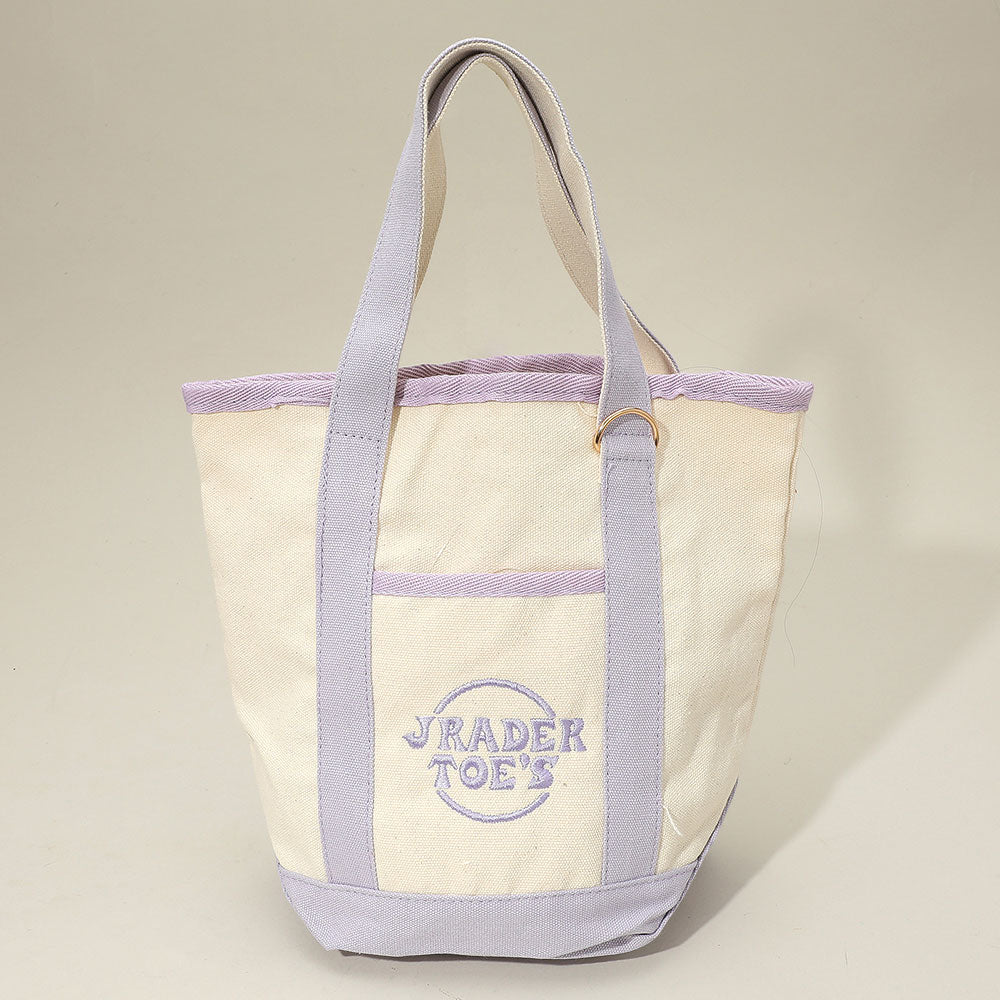 Madeline Love Lavender Jrader Toes Message Embroidered Small Multi Purpose Canvas Tote Bag - Bags & Wallets