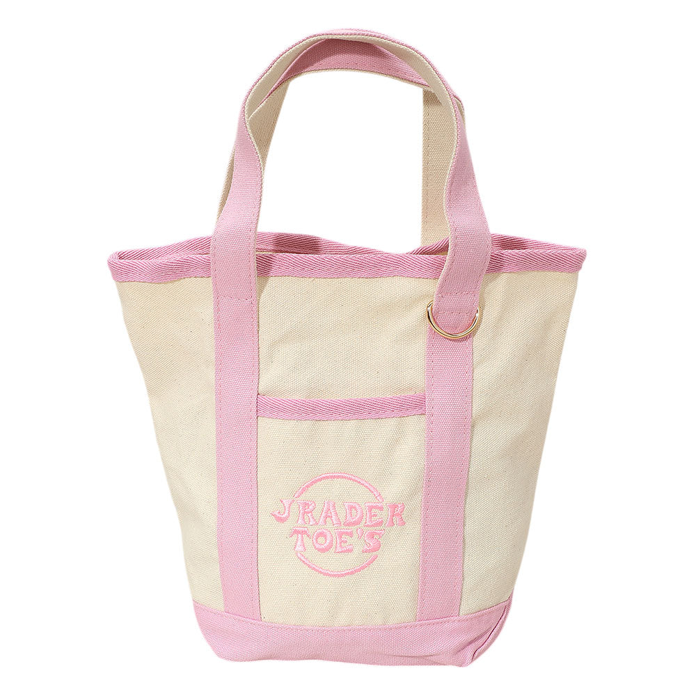Madeline Love Pink Jrader Toes Message Embroidered Small Multi Purpose Canvas Tote Bag - Bags & Wallets - desc