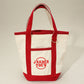 Madeline Love Red Jrader Toes Message Embroidered Small Multi Purpose Canvas Tote Bag - Bags & Wallets