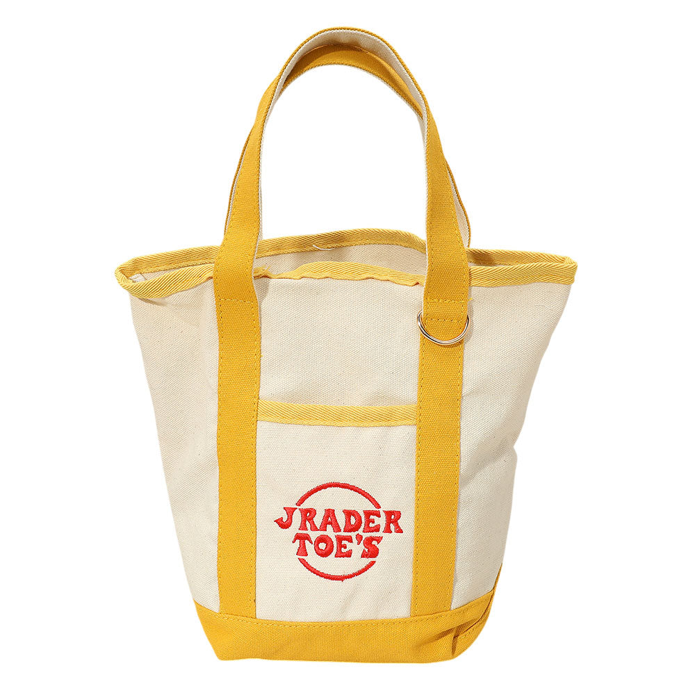 Madeline Love Yellow Jrader Toes Message Embroidered Small Multi Purpose Canvas Tote Bag - Bags & Wallets - desc