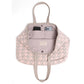 Madeline Love Pink Houndstooth Patterned Tote Bag - Bags & Wallets - extra