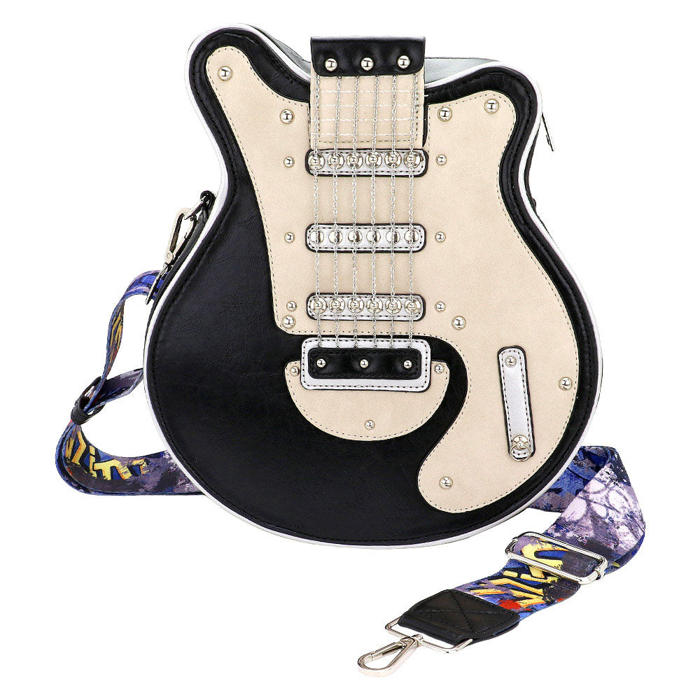 Madeline Love Black Electronic Guitar Shaped Crossbody Bag - Bags & Wallets - extra