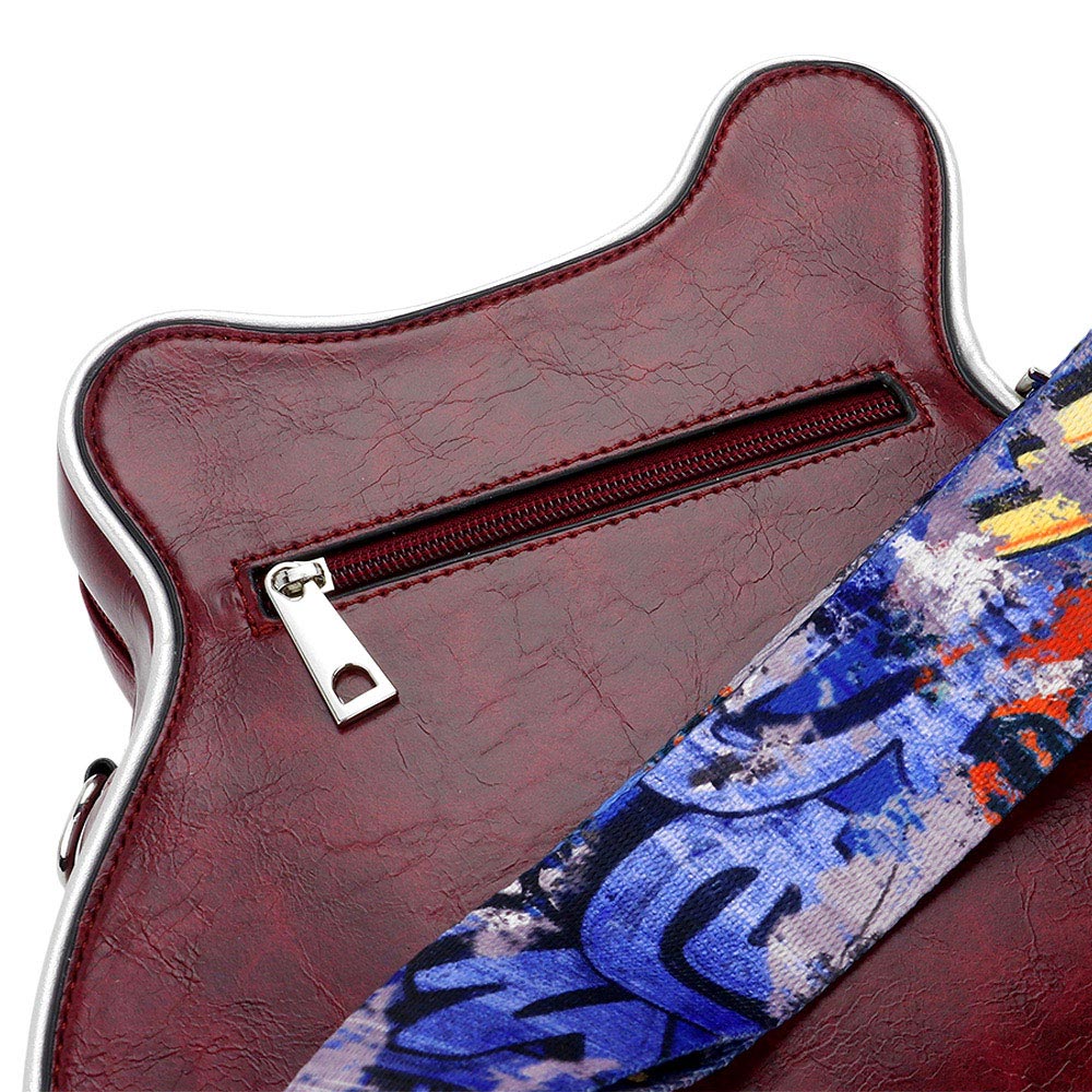 Madeline Love Blue Electronic Guitar Shaped Crossbody Bag - Bags & Wallets - extra