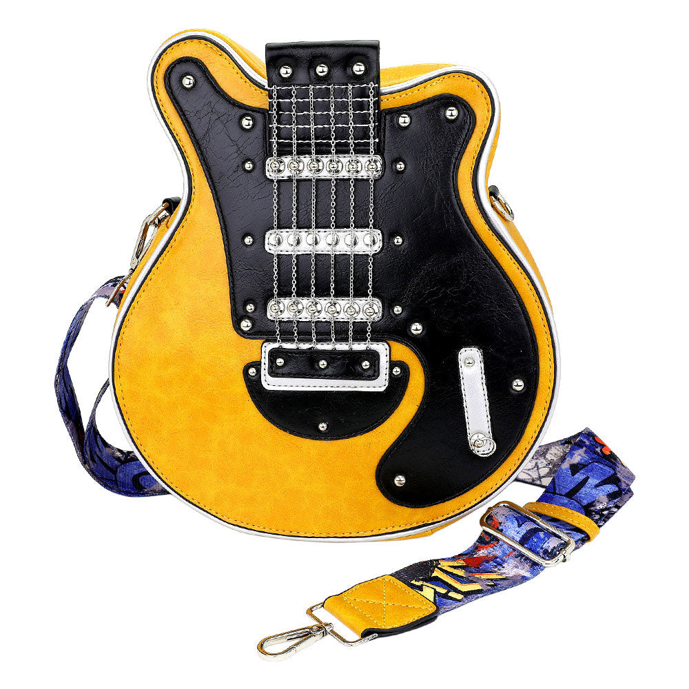 Madeline Love Yellow Electronic Guitar Shaped Crossbody Bag - Bags & Wallets - extra
