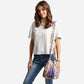 Madeline Love Purple Boho Paisley Pattern Woven Tassel Crossbody Bucket Bag - Bags & Wallets - desc