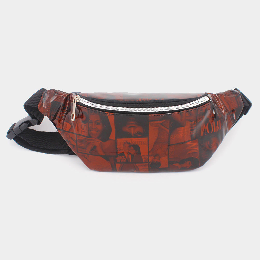 Madeline Love Brown Mixed Picture Print Fanny Pack - Bags & Wallets