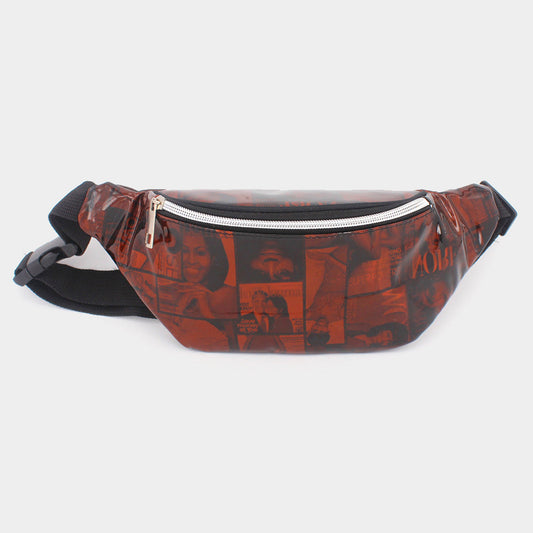 Madeline Love Brown Mixed Picture Print Fanny Pack - Bags & Wallets