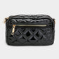 Madeline Love Blue Quilted Solid Rectangle Crossbody Bag - Bags & Wallets - desc
