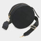 Madeline Love Black Quilted Solid Round Crossbody Bag - Bags & Wallets