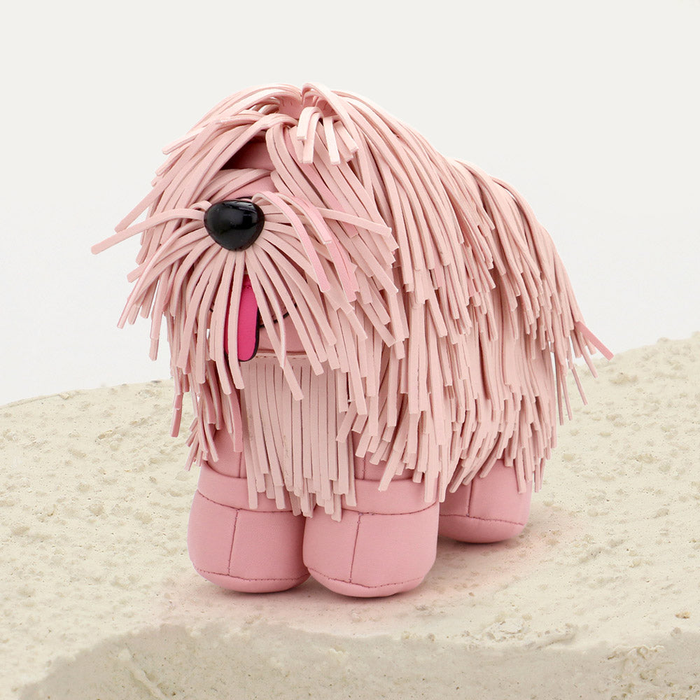 Madeline Love Pink Faux Leather Fringe Dog Crossbody Handbag - Bags & Wallets