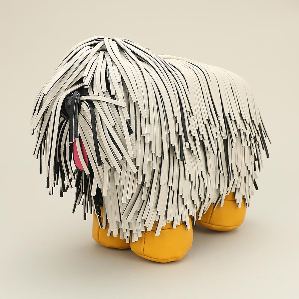 Madeline Love White Faux Leather Fringe Dog Crossbody Handbag - Bags & Wallets