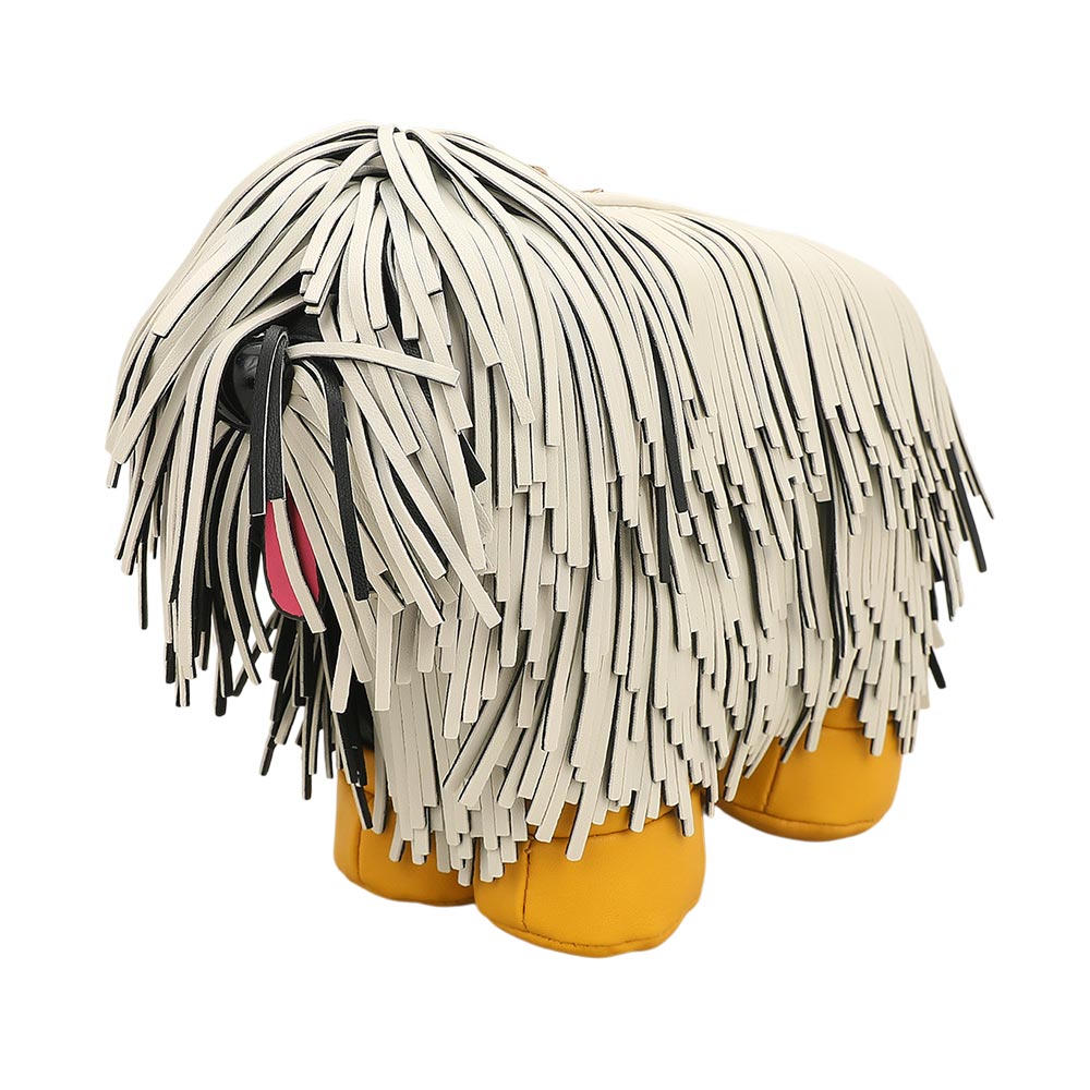 Madeline Love White Faux Leather Fringe Dog Crossbody Handbag - Bags & Wallets - extra