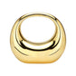 Madeline Love Gold Acrylic Moon Shape Evening Bag / Clutch Bag - Bags & Wallets - desc