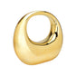 Madeline Love Gold Acrylic Moon Shape Evening Bag / Clutch Bag - Bags & Wallets - extra