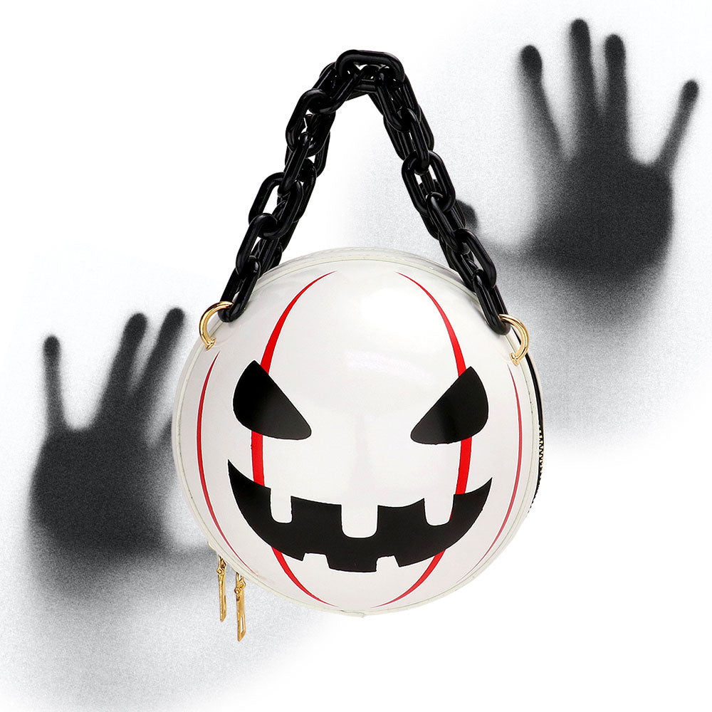 Madeline Love White Pumpkin Round Tote /  Crossbody Bag - Bags & Wallets