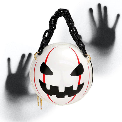 Madeline Love White Pumpkin Round Tote /  Crossbody Bag - Bags & Wallets