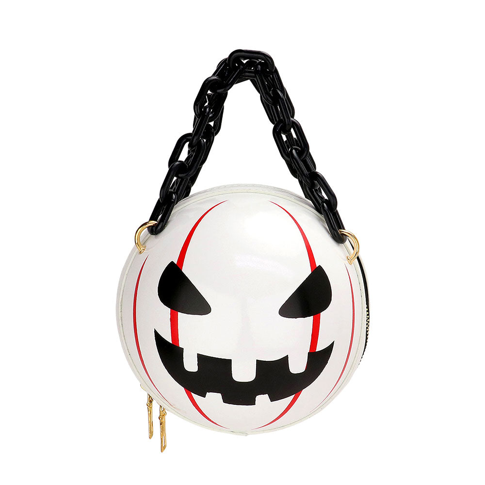 Madeline Love White Pumpkin Round Tote /  Crossbody Bag - Bags & Wallets - desc