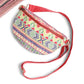 Madeline Love Multi, Red Boho Abstract Pattern Embroidered Crossbody Belt Bag / Sling Bag / Fanny Pack - Bags & Wallets - desc