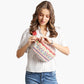 Madeline Love Multi, Red Boho Abstract Pattern Embroidered Crossbody Belt Bag / Sling Bag / Fanny Pack - Bags & Wallets - extra