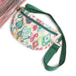 Madeline Love Green, Multi Boho Abstract Pattern Embroidered Crossbody Belt Bag / Sling Bag / Fanny Pack - Bags & Wallets - desc