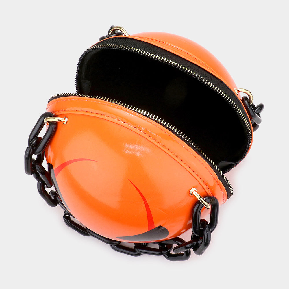 Madeline Love Orange Pumpkin Round Tote /  Crossbody Bag - Bags & Wallets - extra