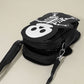 Madeline Love Black Faux Leather Cute Halloween Skeleton Crossbody Bag - Bags & Wallets - extra