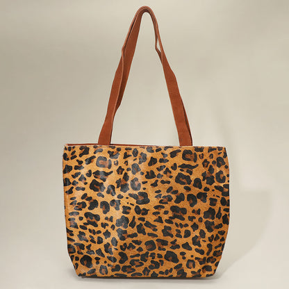 Madeline Love Leopard Genuine Calf Hair Leopard Pattern Print Shoulder Tote Bag - Bags & Wallets