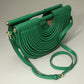 Madeline Love Black Faux Leather Unique Half Moon Structured Handbag Crossbody Bag - Bags & Wallets - extra