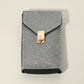 Madeline Love Clear, Gold Bling Studded Rectangle Flap Crossbody Cellphone Bag - Bags & Wallets