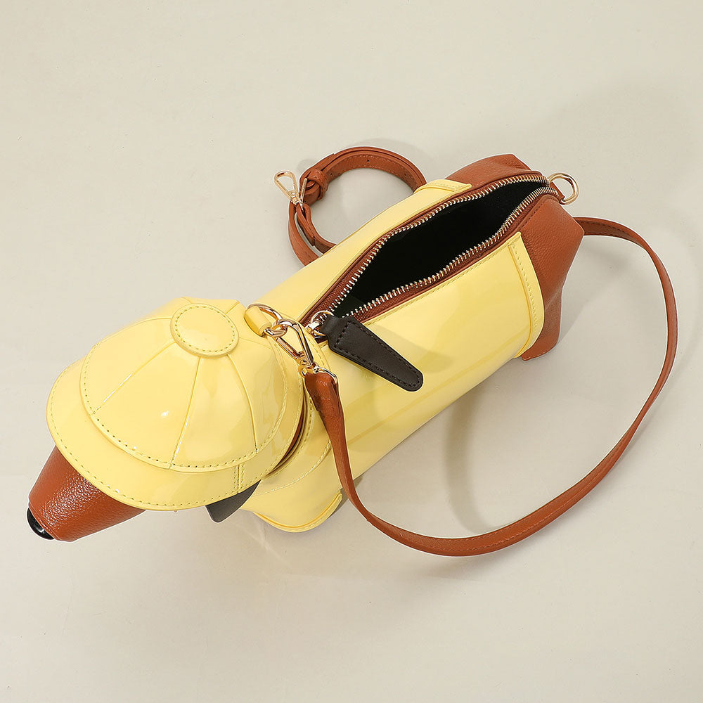 Madeline Love Red Faux Leather Raincoat Puppy Crossbody Bag - Bags & Wallets - extra