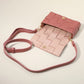 Madeline Love Pink Faux Leather Woven Crossbody / Fanny Pack / Belt Bag - Bags & Wallets - extra