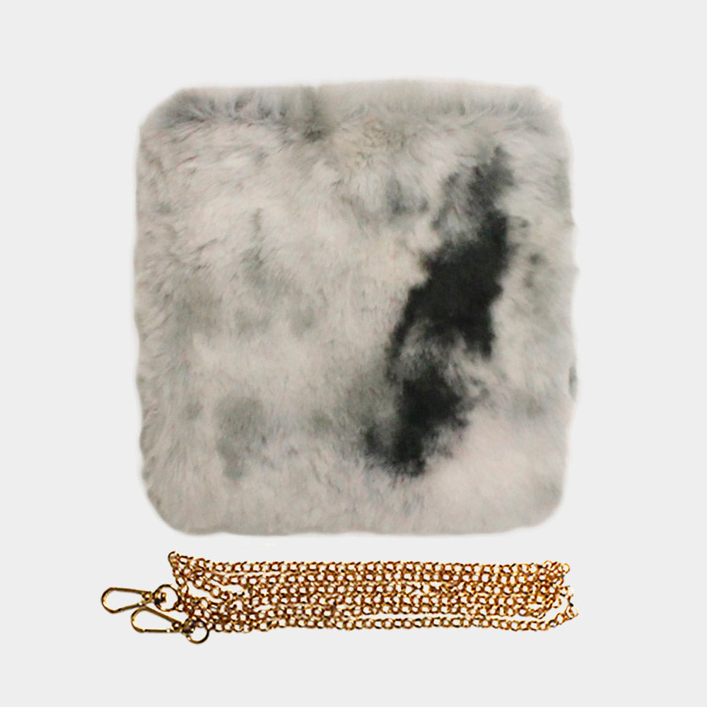 Madeline Love Multi Faux Fur Square Crossbody Bag - Bags & Wallets