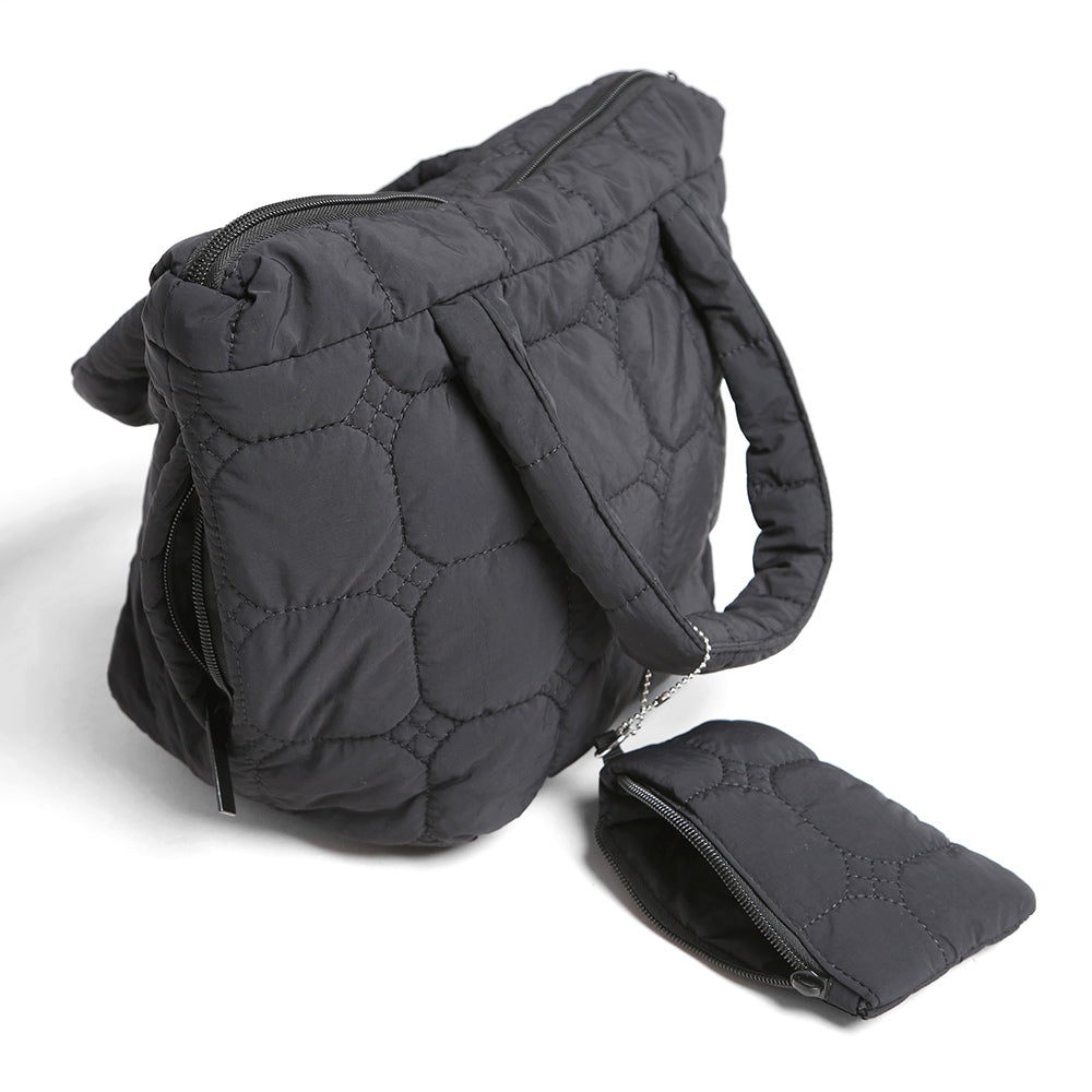 Madeline Love Green Quilted Padded Hand Bag - Bags & Wallets - extra
