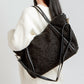 Madeline Love Black Sherpa Plain Shoulder Bag - Bags & Wallets - extra