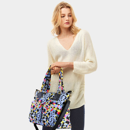 Madeline Love Multi Animal Print Puffer Tote Bag - Bags & Wallets