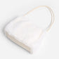Madeline Love White Solid Faux Fur Mini Handbag Shoulder Bag - Bags & Wallets - desc